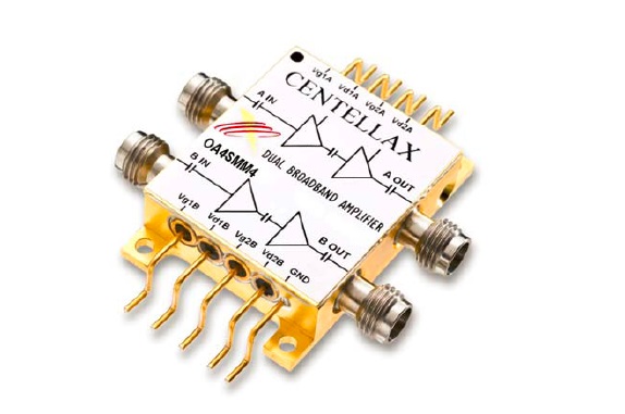 40G速率 CENTELLAX 双通道射频放大器 OA4SMM4 带驱动电路